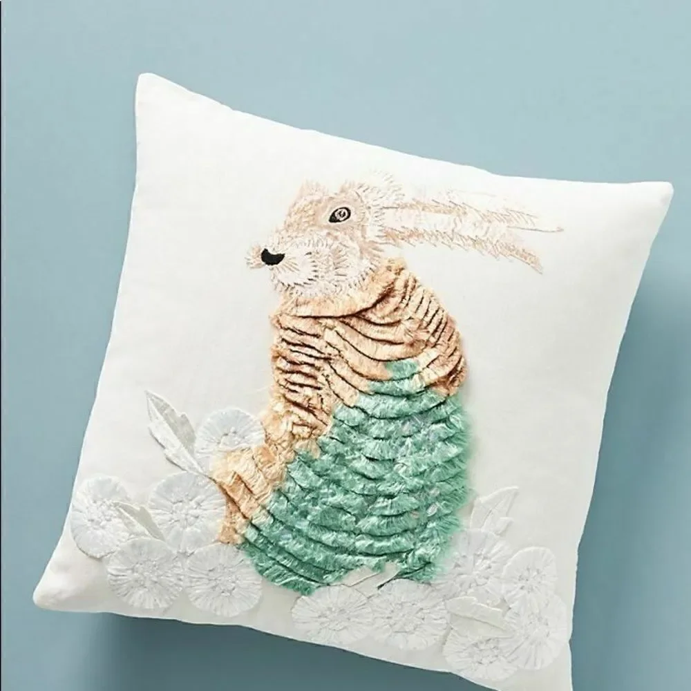 Anthropologie Bunny Accent Pillow